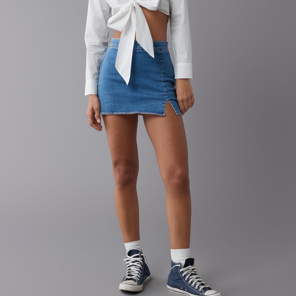 AE Denim Mini Skirt (Skort)